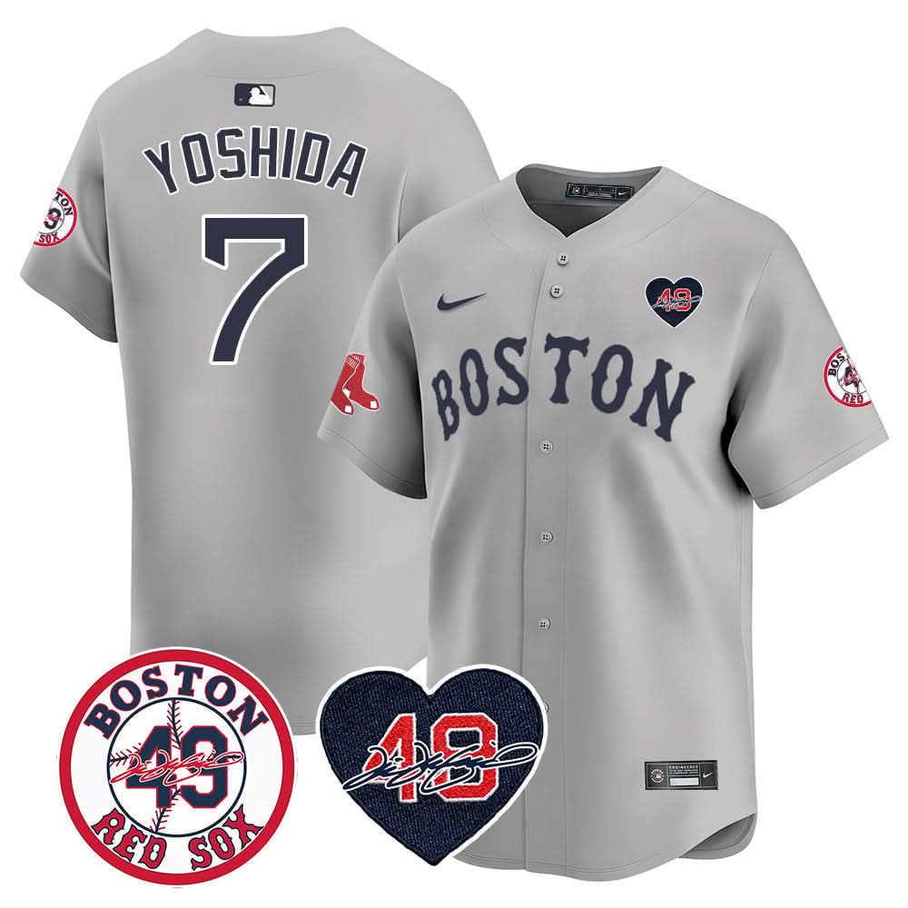 Boston Red Sox Tim Wakefield Memorial Patch Vaper Premier Limited Jersey - Stitched- Stitched