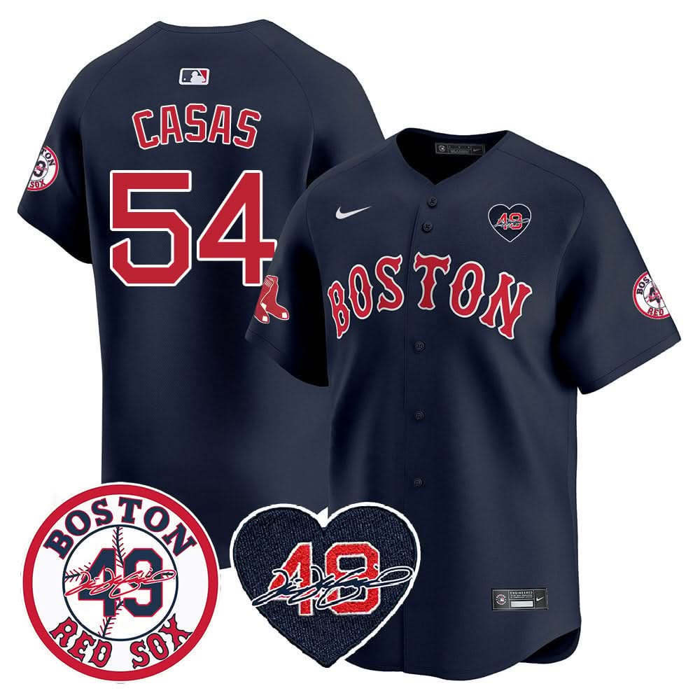 Boston Red Sox Tim Wakefield Memorial Patch Vaper Premier Limited Jersey - Stitched- Stitched