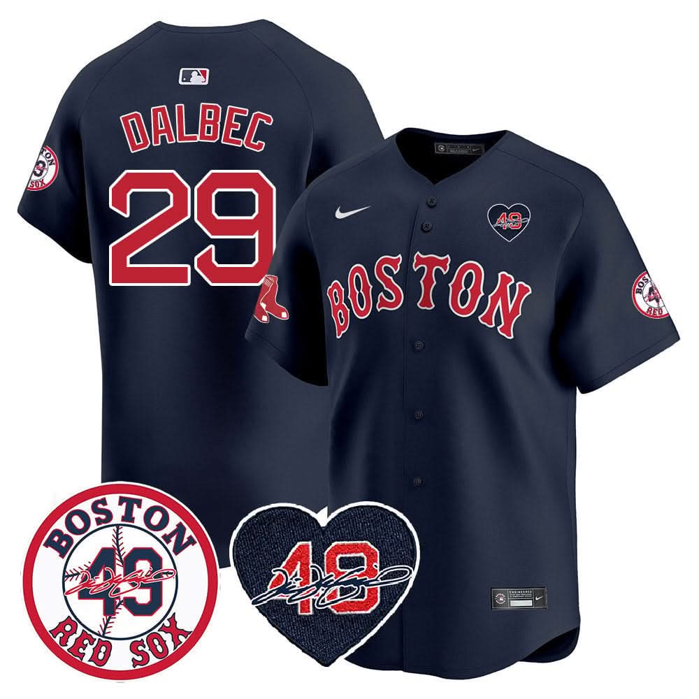 Boston Red Sox Tim Wakefield Memorial Patch Vaper Premier Limited Jersey - Stitched- Stitched