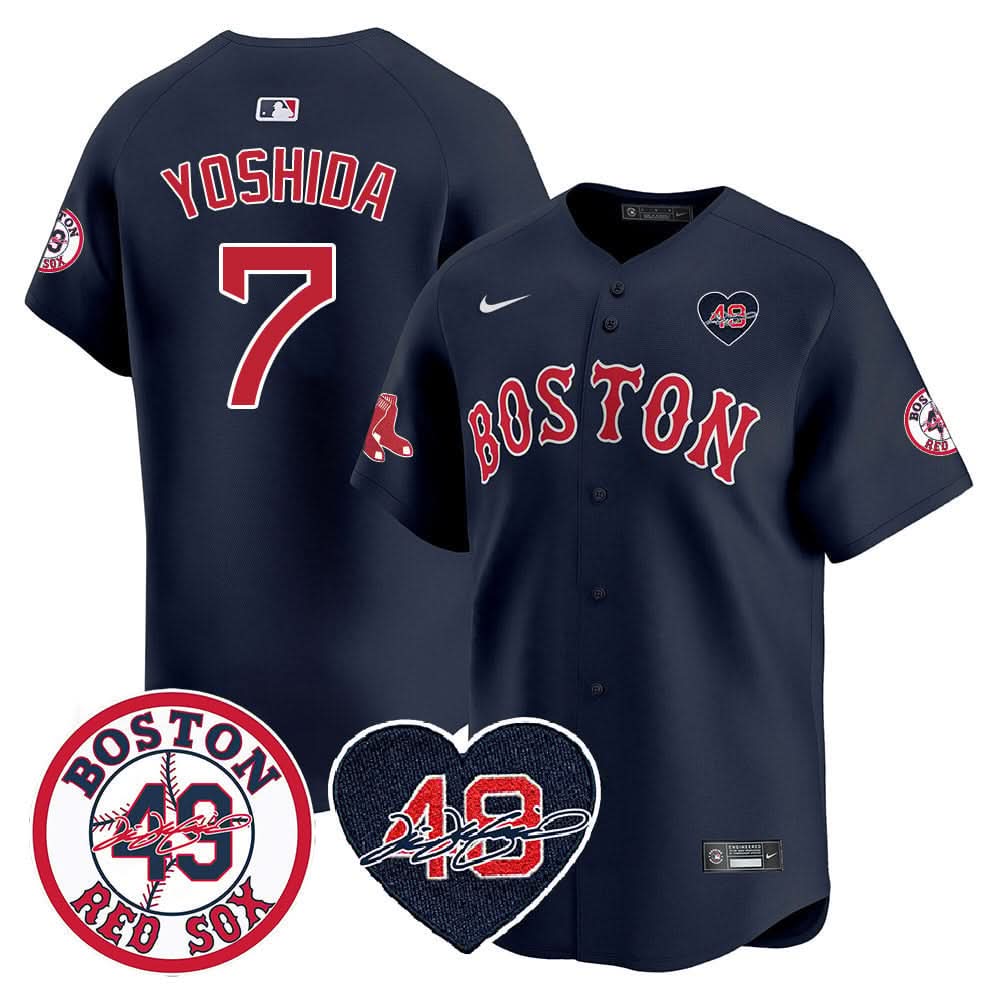 Boston Red Sox Tim Wakefield Memorial Patch Vaper Premier Limited Jersey - Stitched- Stitched