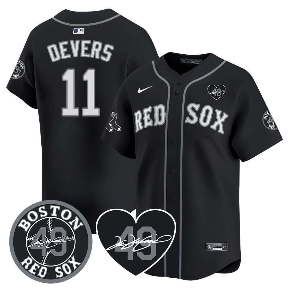 Boston Red Sox Tim Wakefield Memorial Patch Vaper Premier Limited Jersey - Stitched- Stitched