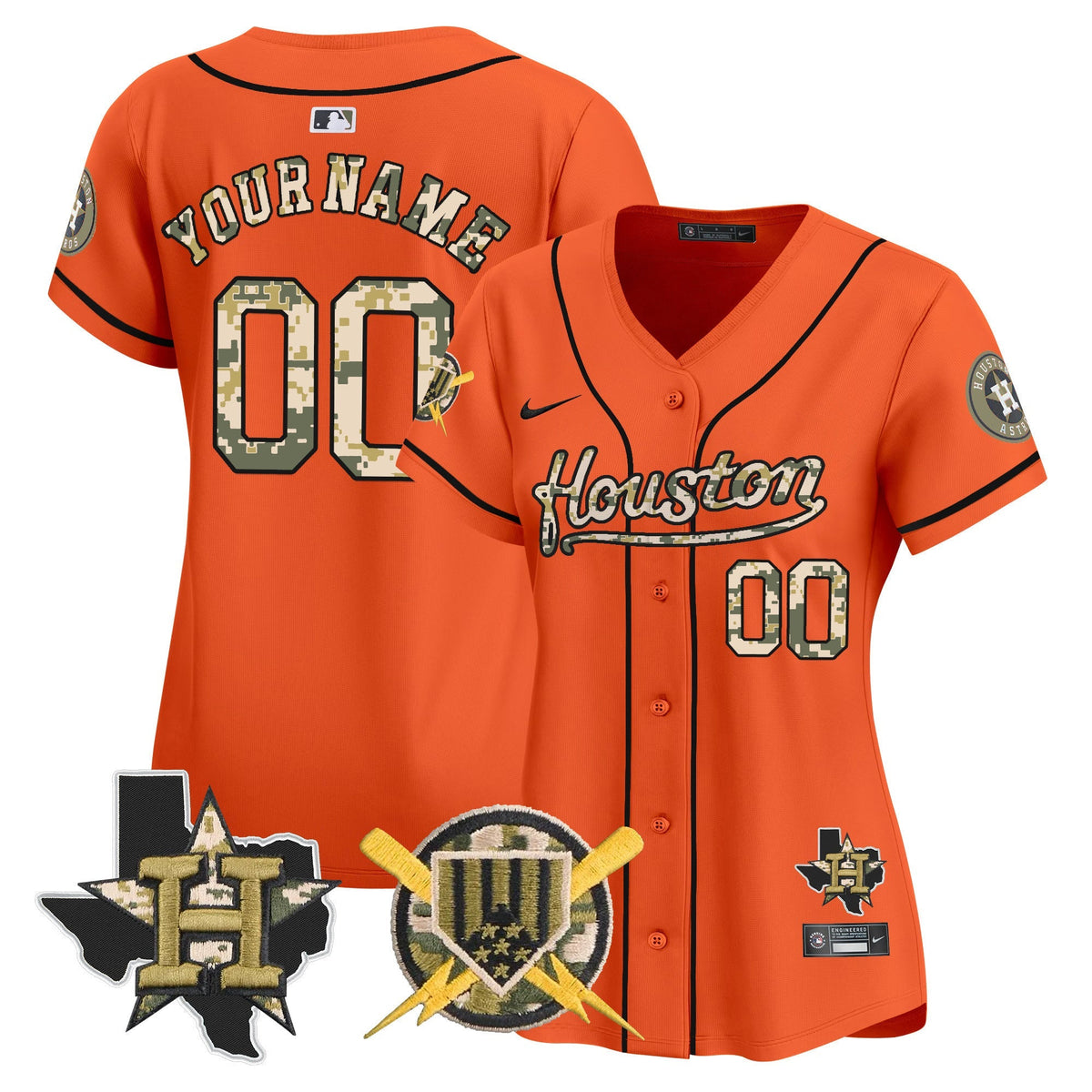 Houston Astros Armed Forces Day Vapor Premier Limited Custom Jersey - Stitched V2-Cuztomshoes