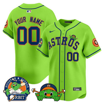 Houston Astros Orbit Patch Vapor Premier Limited Custom Jersey V3 - Stitched