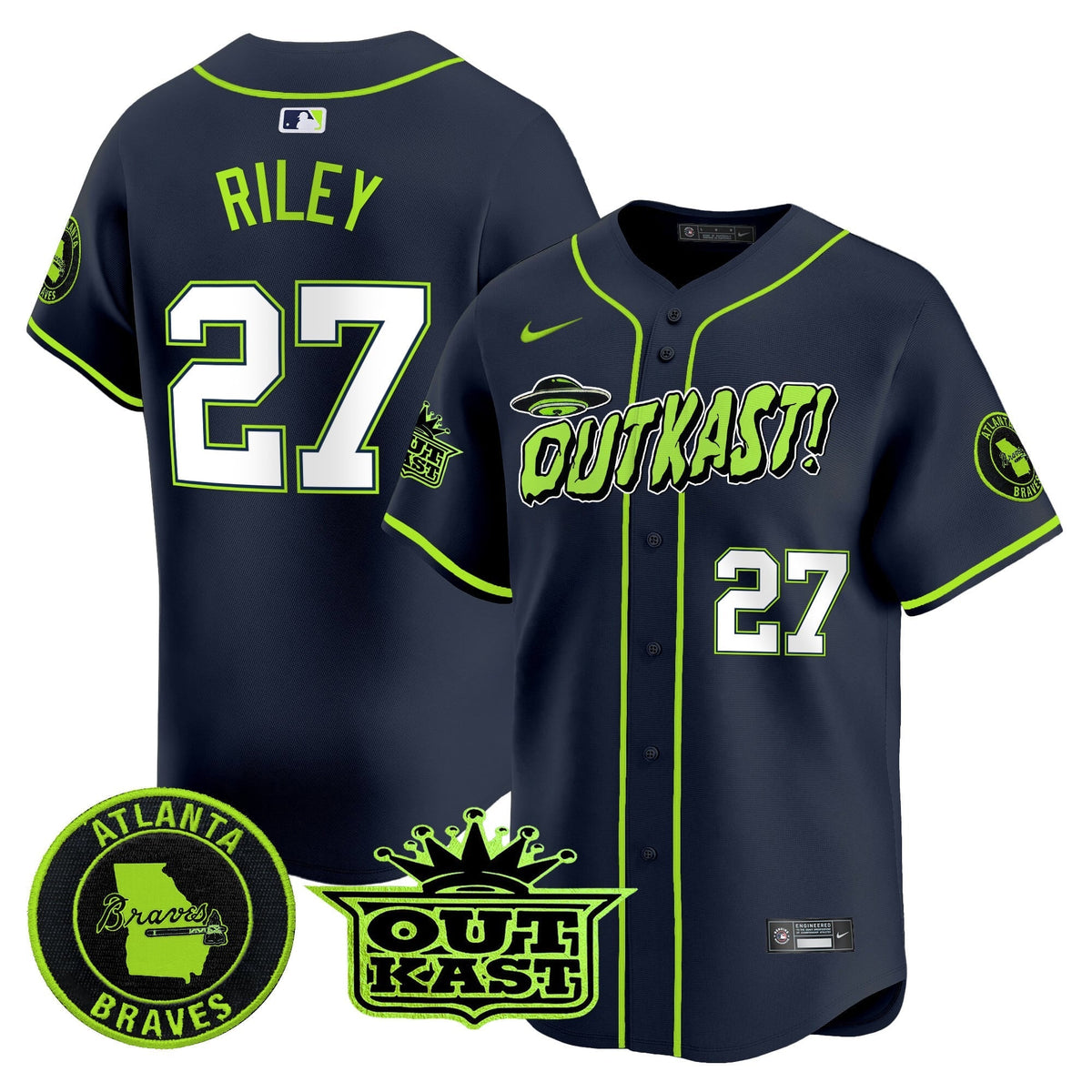 Atlanta Braves Atliens Vapor Premier Limited Jersey V3 - Stitched