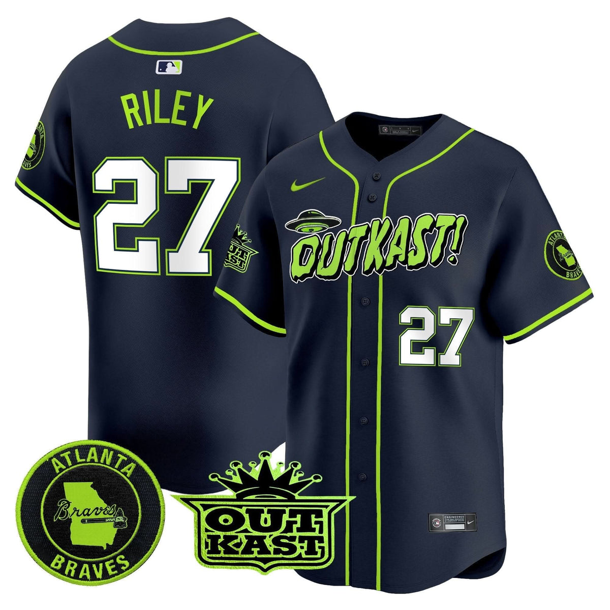 Atlanta Braves Atliens Vapor Premier Limited Jersey V3 - Stitched