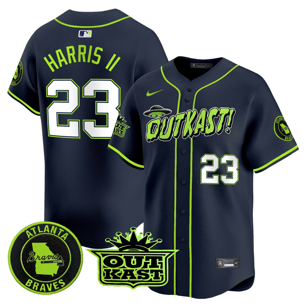 Atlanta Braves Atliens Vapor Premier Limited Jersey V3 - Stitched