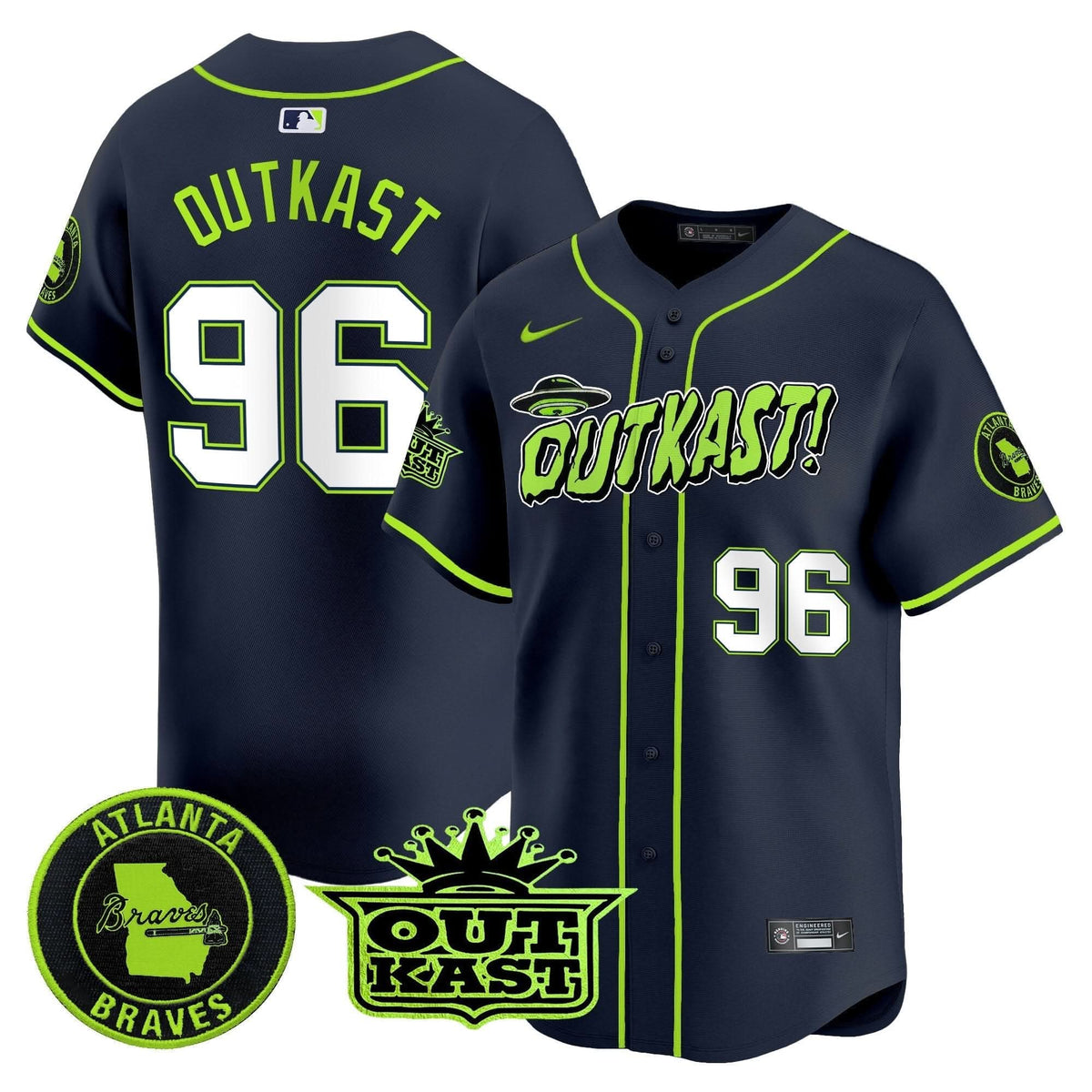 Atlanta Braves Atliens Vapor Premier Limited Jersey V3 - Stitched