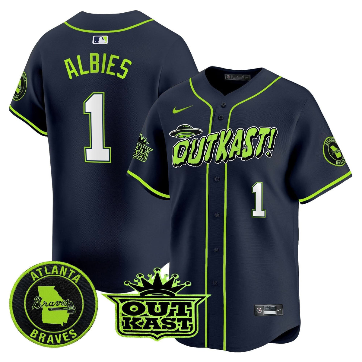Atlanta Braves Atliens Vapor Premier Limited Jersey V3 - Stitched