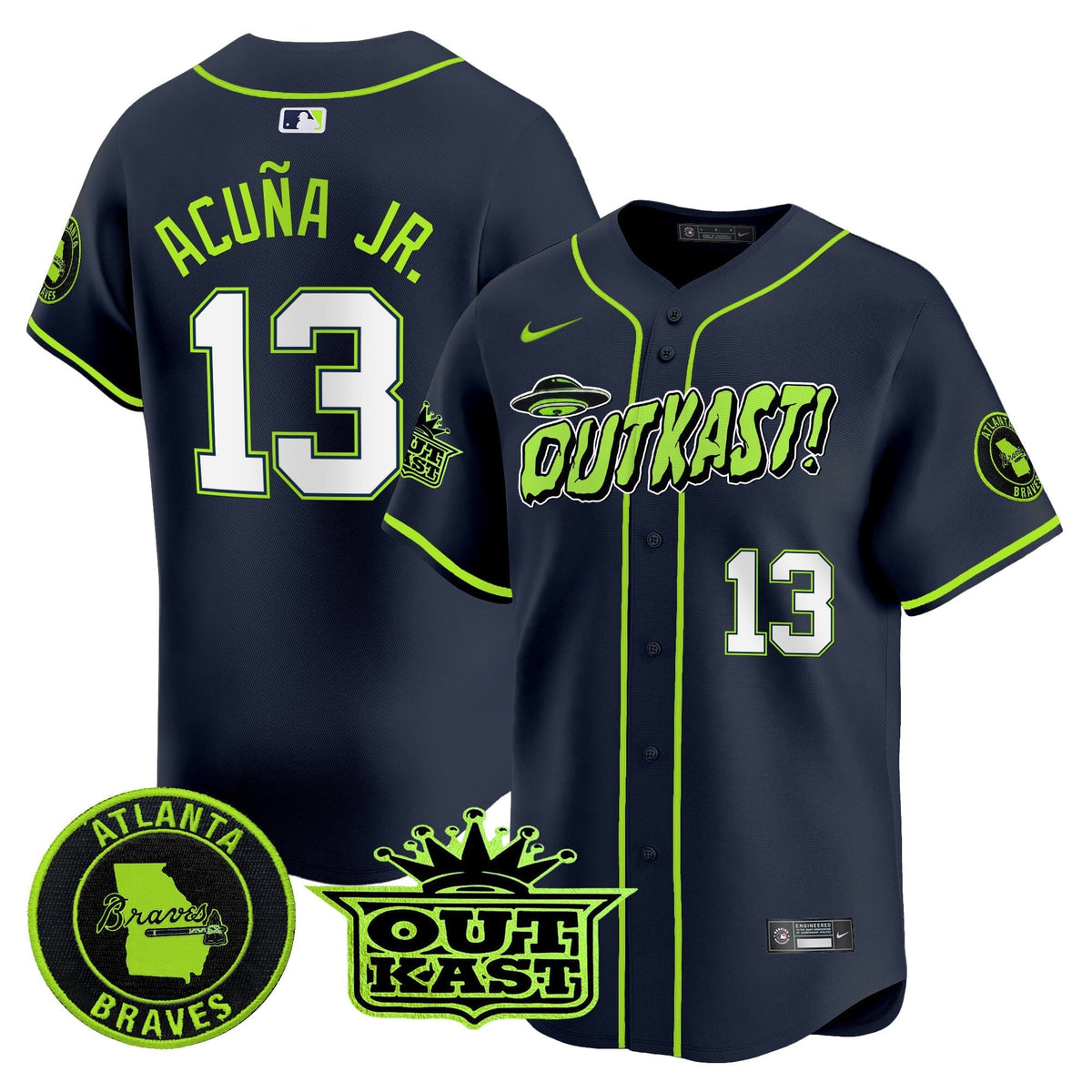 Atlanta Braves Atliens Vapor Premier Limited Jersey V3 - Stitched