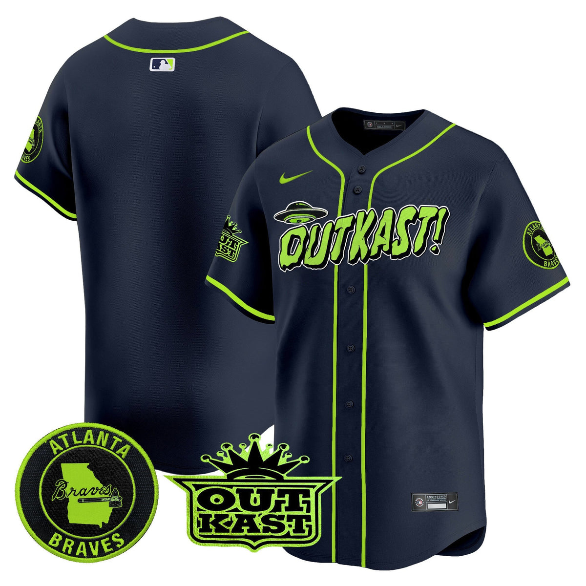 Atlanta Braves Atliens Vapor Premier Limited Jersey V3 - Stitched