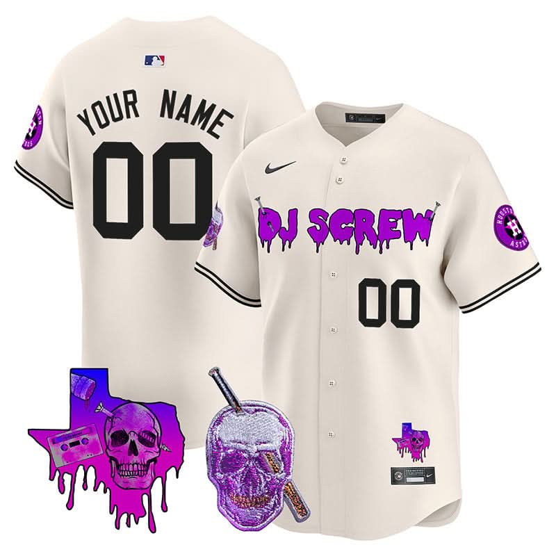 Houston Astros DJ Screw Vapor Premier Limited Custom Jersey - Stitched-Cuztomshoes