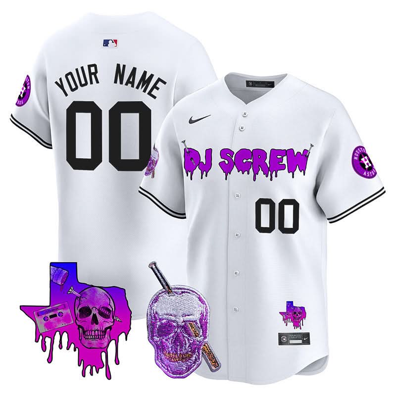 Houston Astros DJ Screw Vapor Premier Limited Custom Jersey - Stitched-Cuztomshoes
