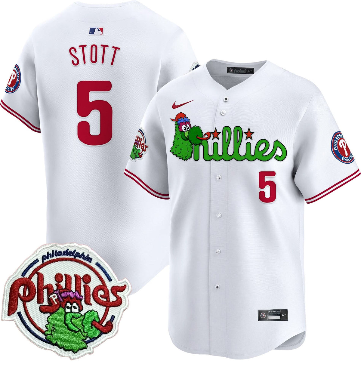 Philadelphia Phillies Phanatic Patch Vapor Premier Limited Jersey V3 - Stitched