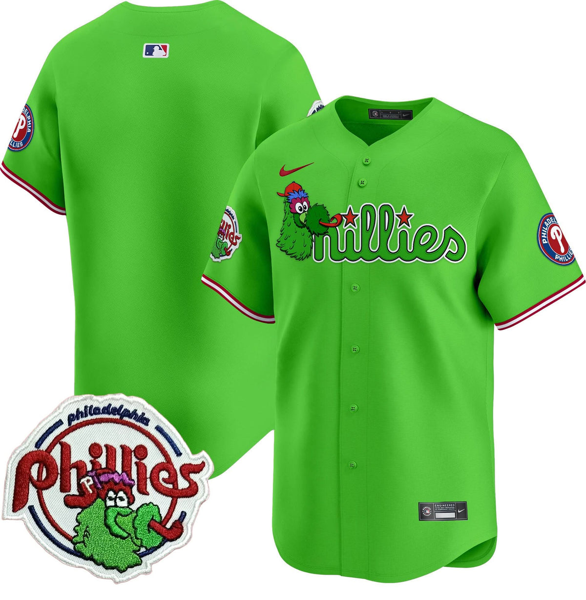 Philadelphia Phillies Phanatic Patch Vapor Premier Limited Jersey V3 - Stitched