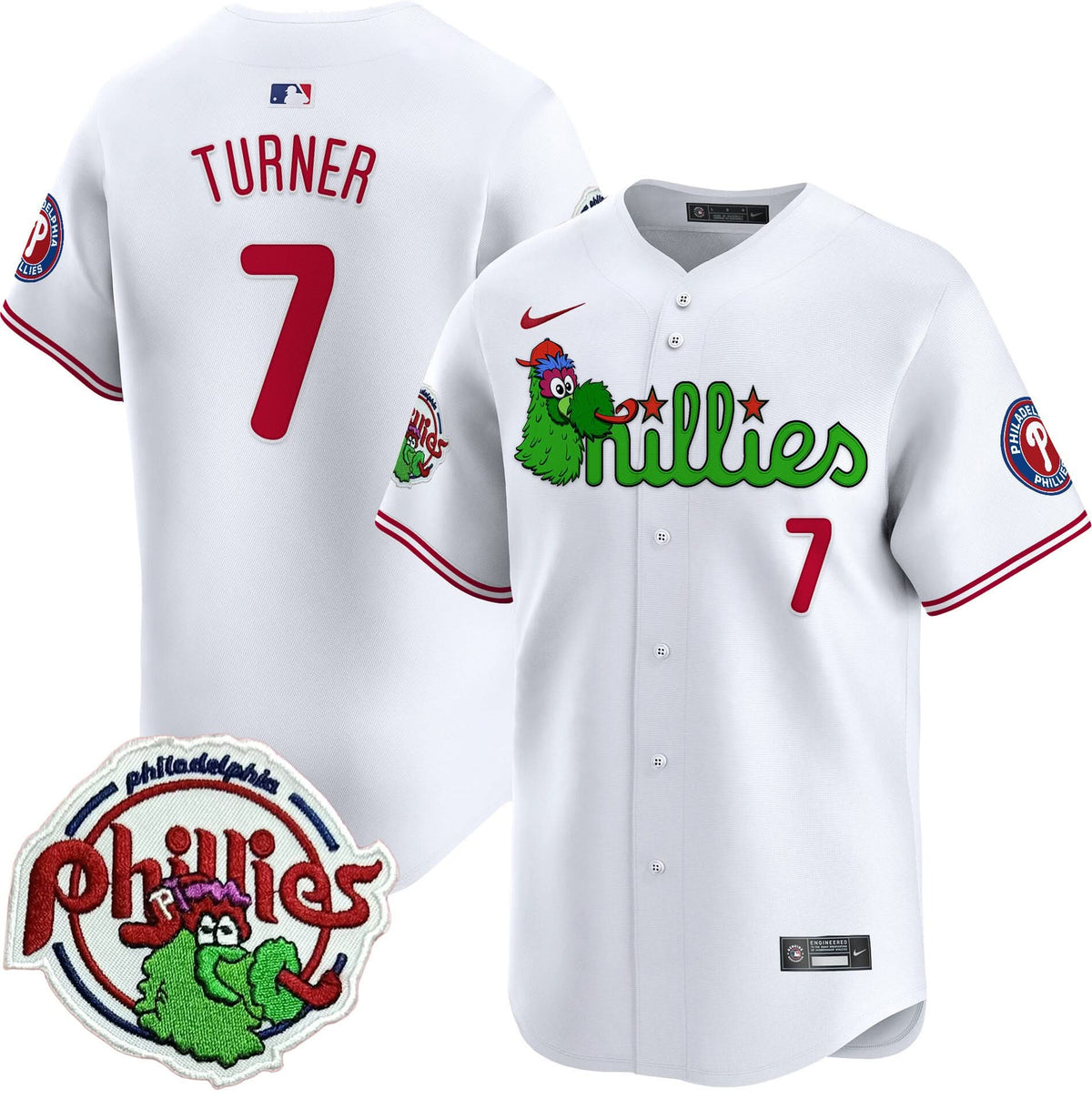 Philadelphia Phillies Phanatic Patch Vapor Premier Limited Jersey V3 - Stitched