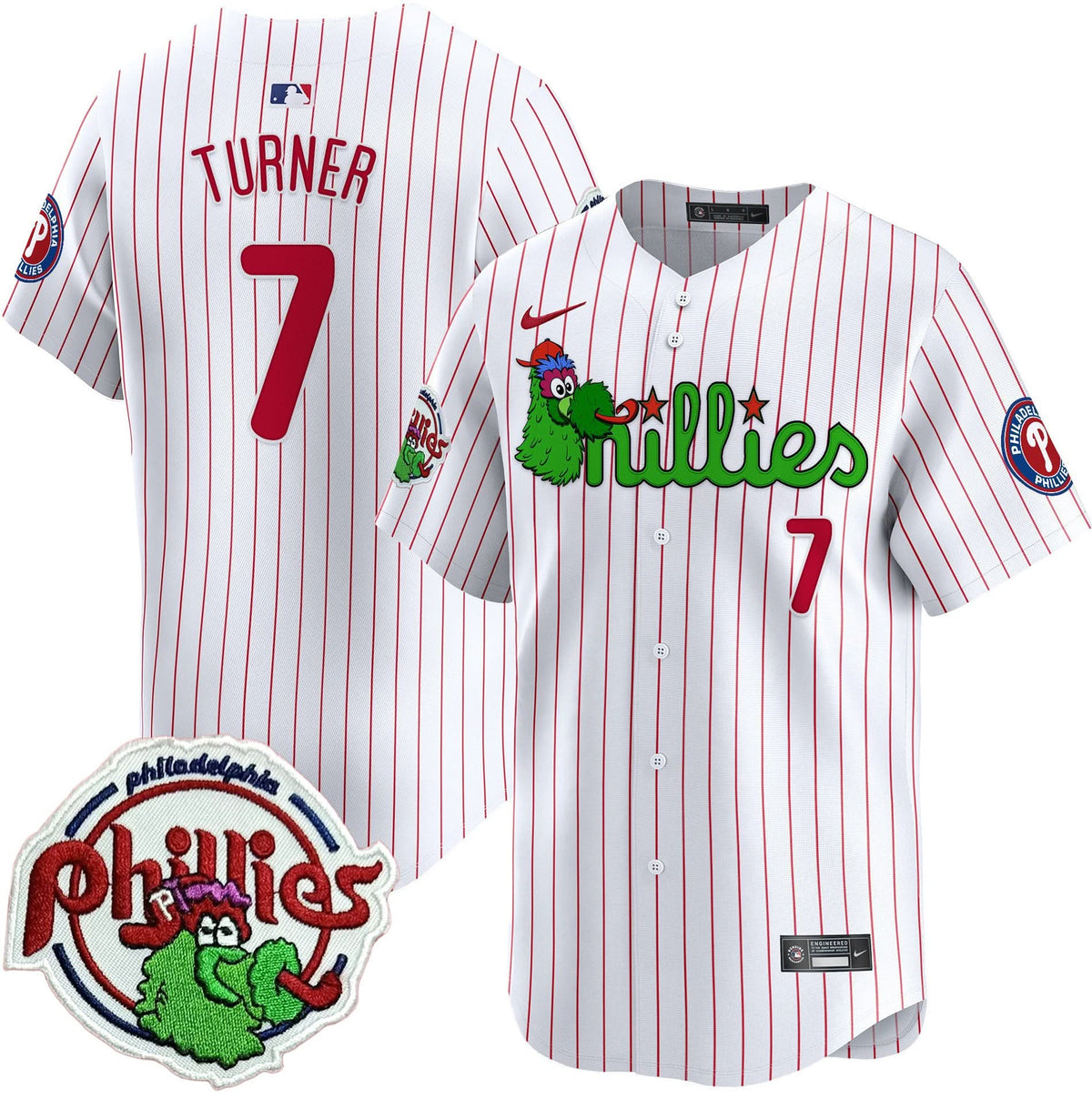 Philadelphia Phillies Phanatic Patch Vapor Premier Limited Jersey V3 - Stitched