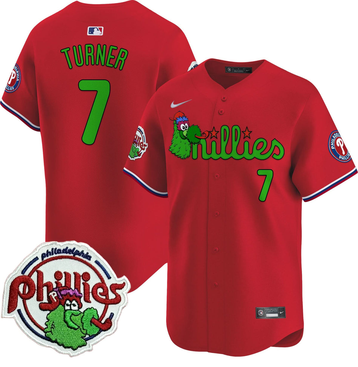 Philadelphia Phillies Phanatic Patch Vapor Premier Limited Jersey V3 - Stitched