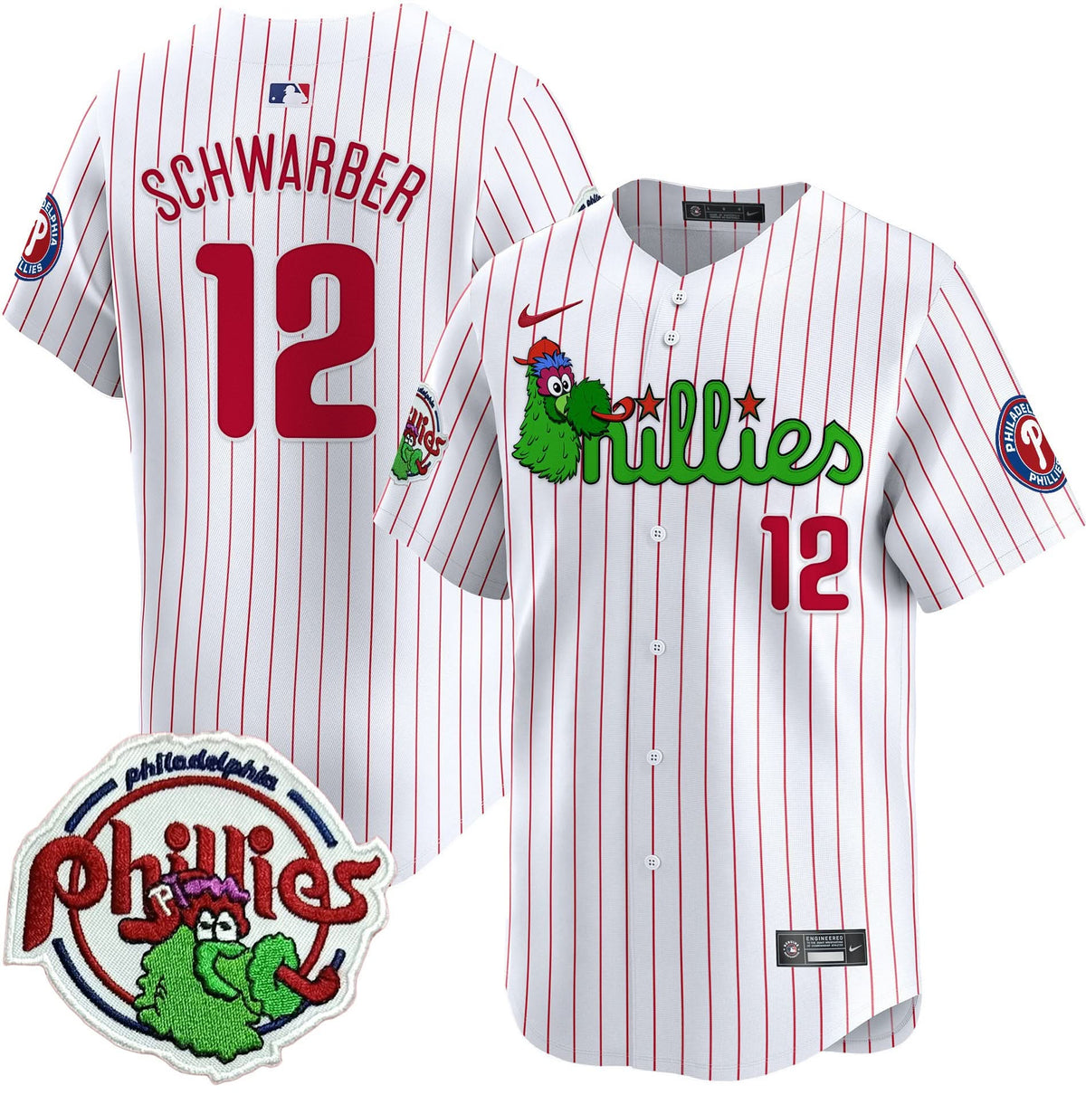 Philadelphia Phillies Phanatic Patch Vapor Premier Limited Jersey V3 - Stitched