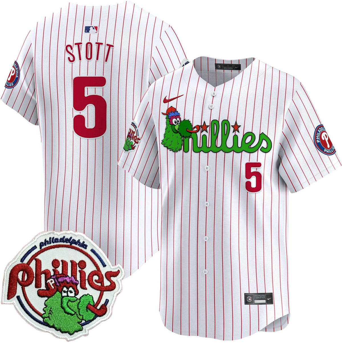 Philadelphia Phillies Phanatic Patch Vapor Premier Limited Jersey V3 - Stitched