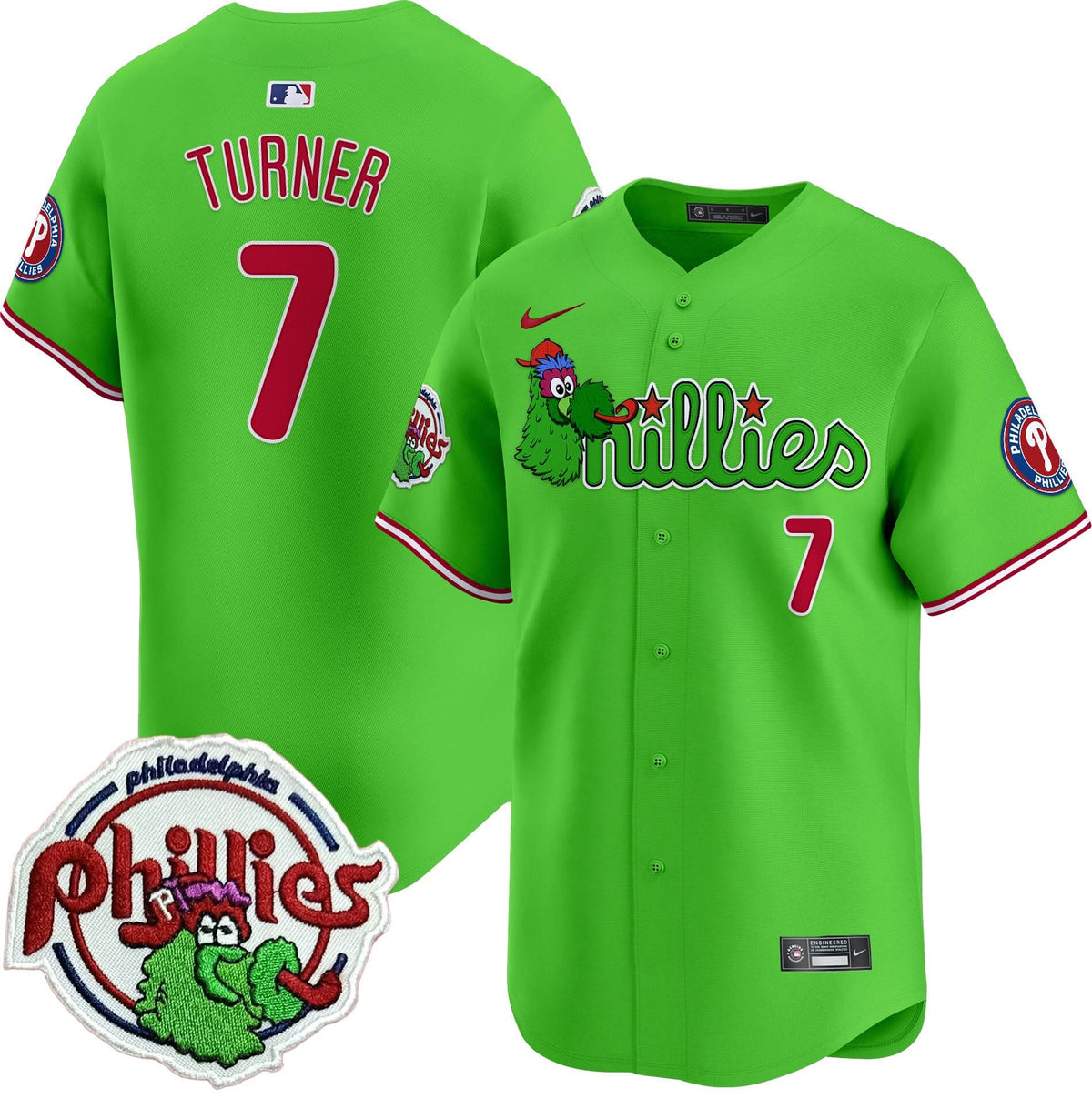 Philadelphia Phillies Phanatic Patch Vapor Premier Limited Jersey V3 - Stitched