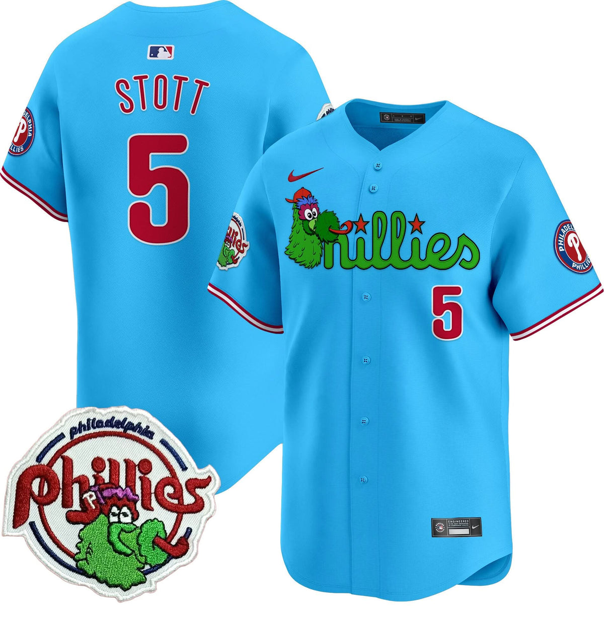 Philadelphia Phillies Phanatic Patch Vapor Premier Limited Jersey V3 - Stitched