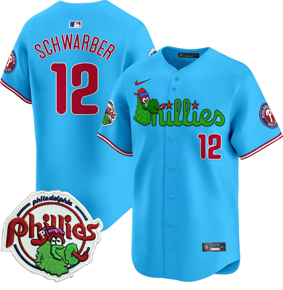 Philadelphia Phillies Phanatic Patch Vapor Premier Limited Jersey V3 - Stitched
