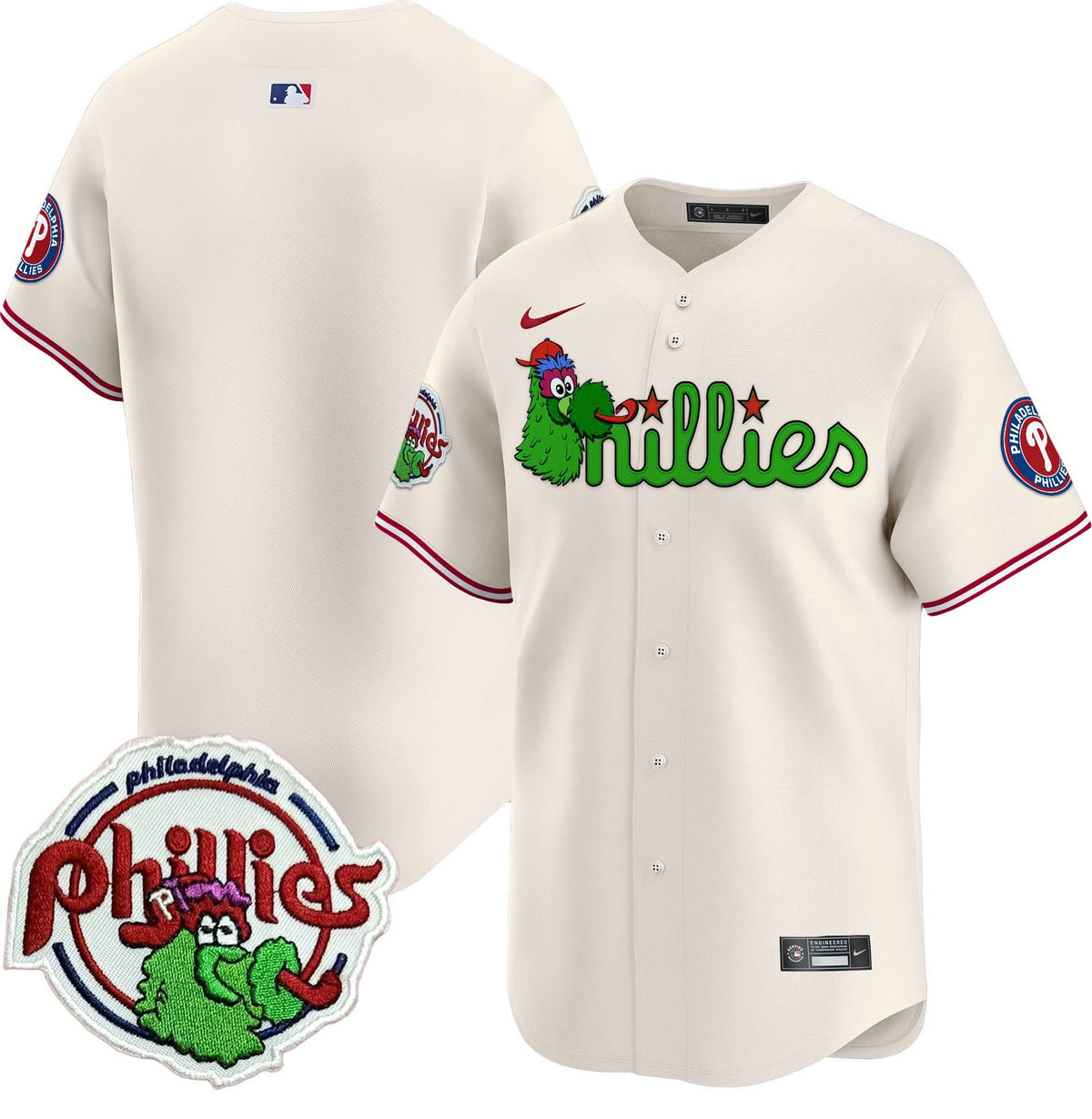 Philadelphia Phillies Phanatic Patch Vapor Premier Limited Jersey V3 - Stitched