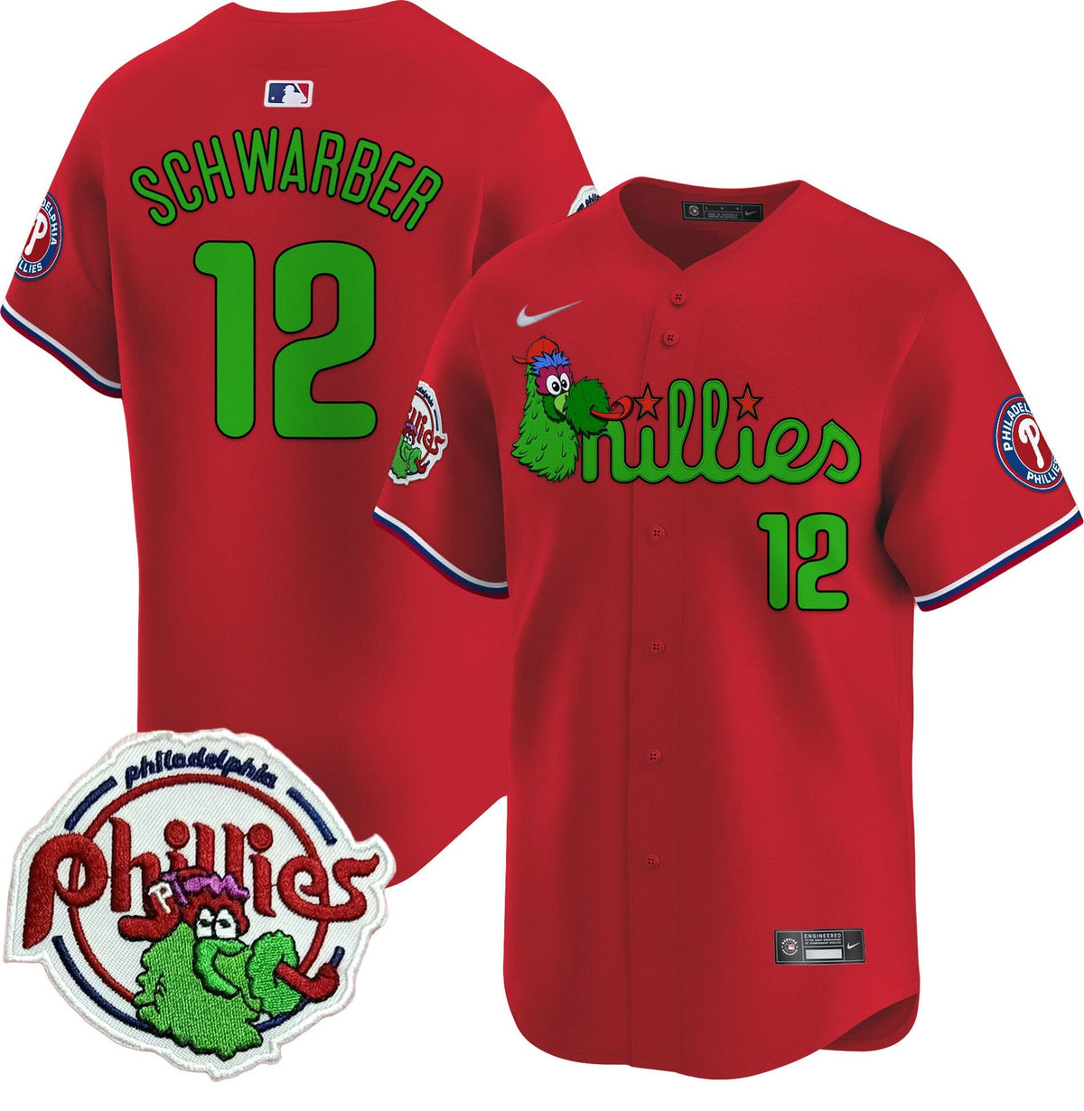 Philadelphia Phillies Phanatic Patch Vapor Premier Limited Jersey V3 - Stitched