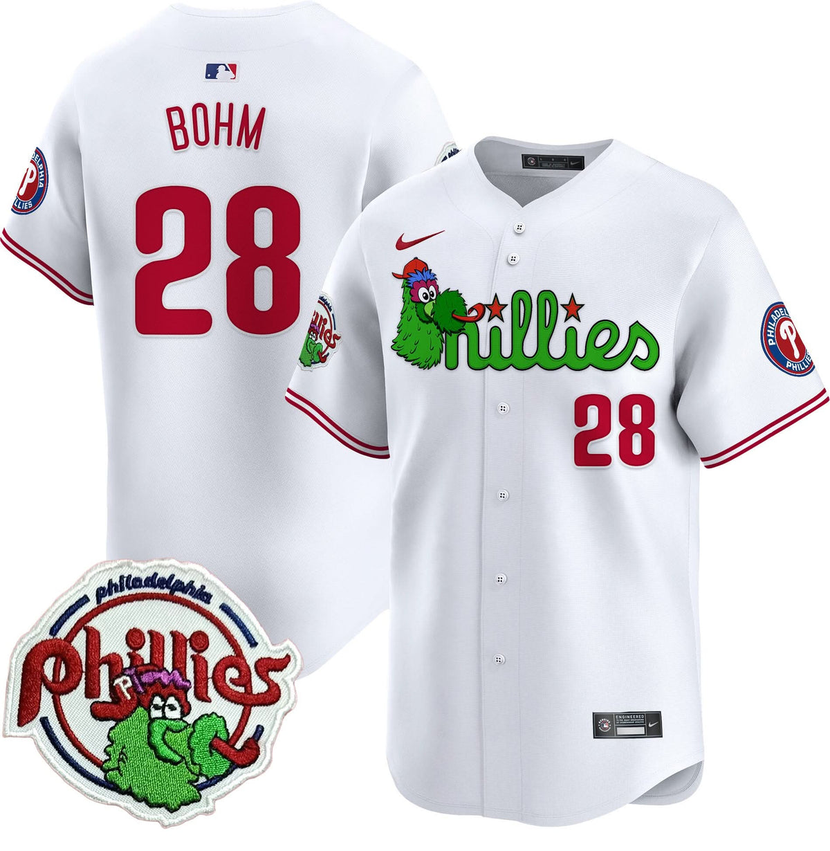 Philadelphia Phillies Phanatic Patch Vapor Premier Limited Jersey V3 - Stitched