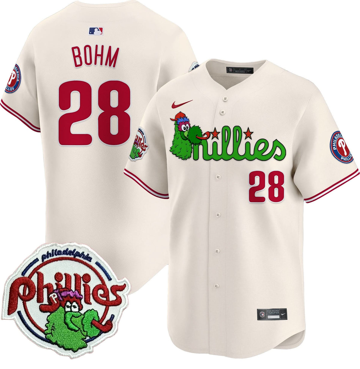 Philadelphia Phillies Phanatic Patch Vapor Premier Limited Jersey V3 - Stitched