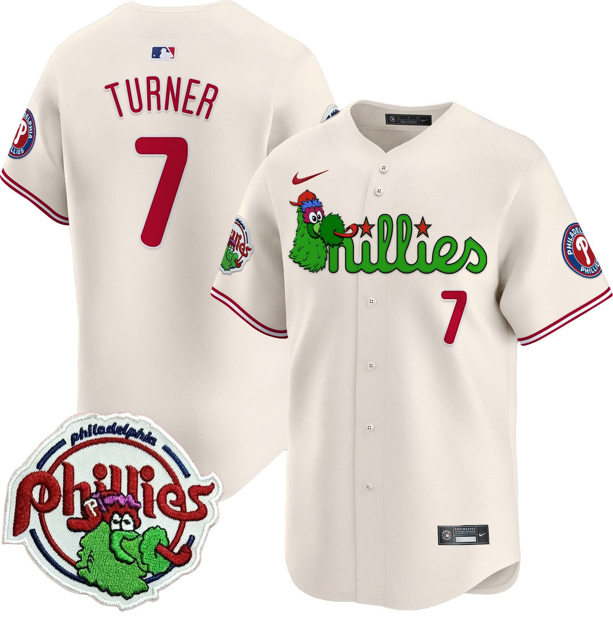 Philadelphia Phillies Phanatic Patch Vapor Premier Limited Jersey V3 - Stitched