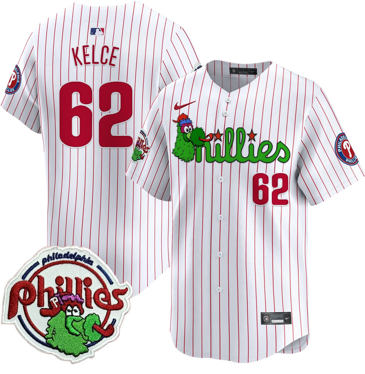 Philadelphia Phillies Phanatic Patch Vapor Premier Limited Jersey V3 - Stitched
