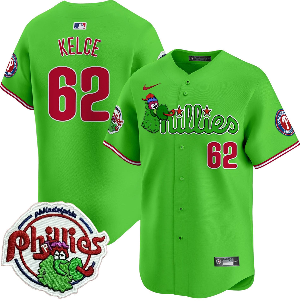 Philadelphia Phillies Phanatic Patch Vapor Premier Limited Jersey V3 - Stitched