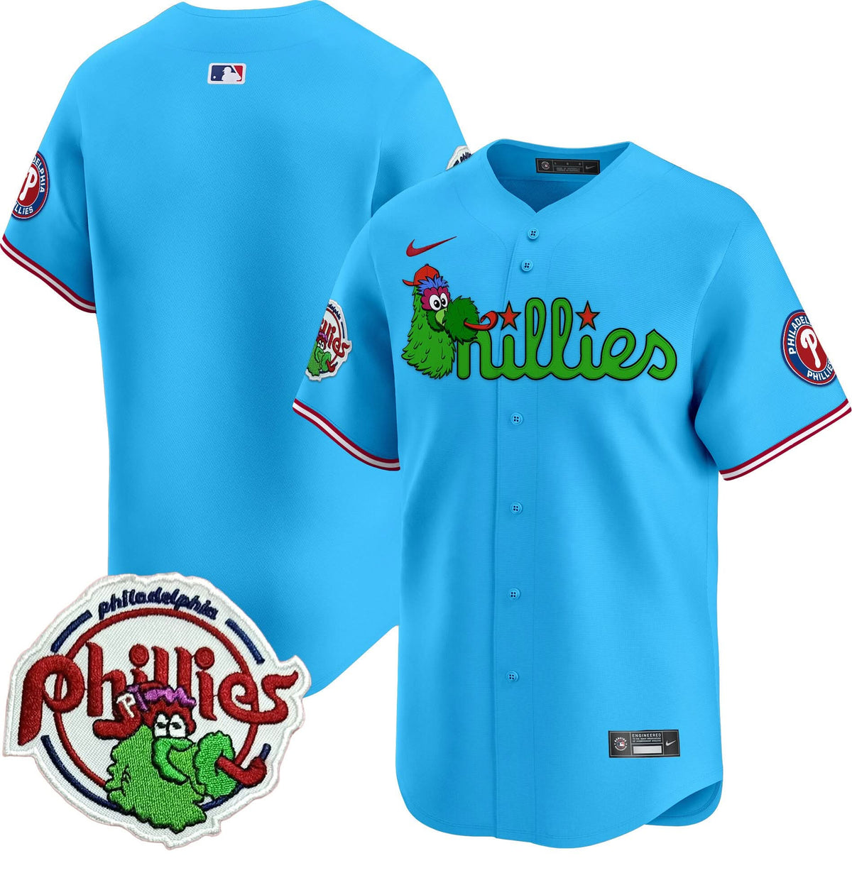 Philadelphia Phillies Phanatic Patch Vapor Premier Limited Jersey V3 - Stitched