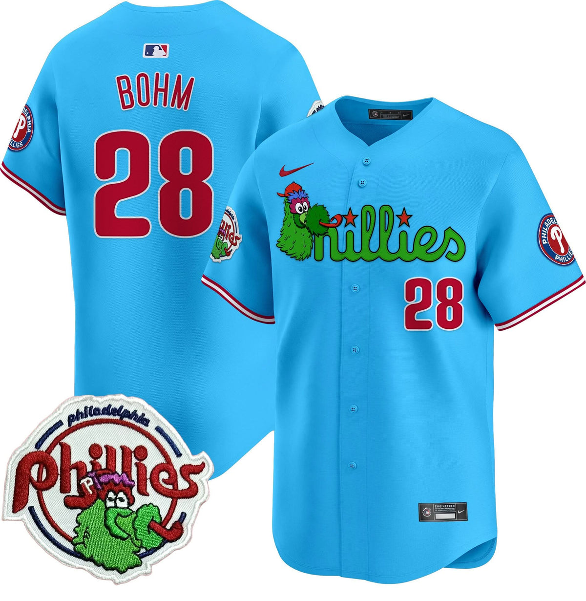 Philadelphia Phillies Phanatic Patch Vapor Premier Limited Jersey V3 - Stitched