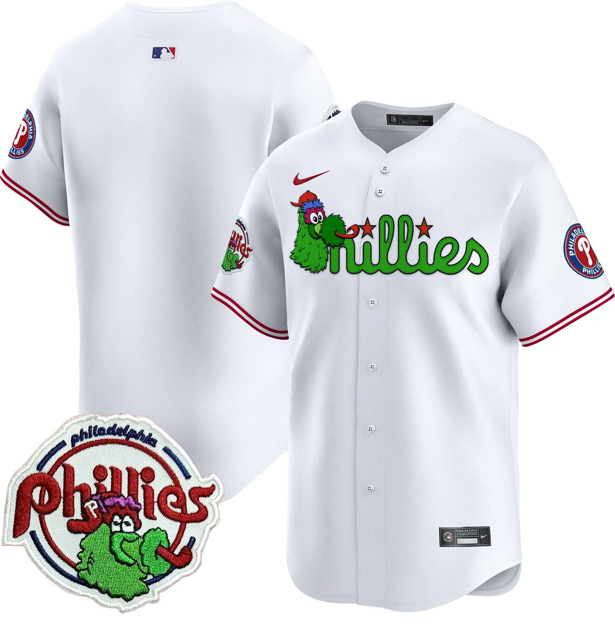Philadelphia Phillies Phanatic Patch Vapor Premier Limited Jersey V3 - Stitched