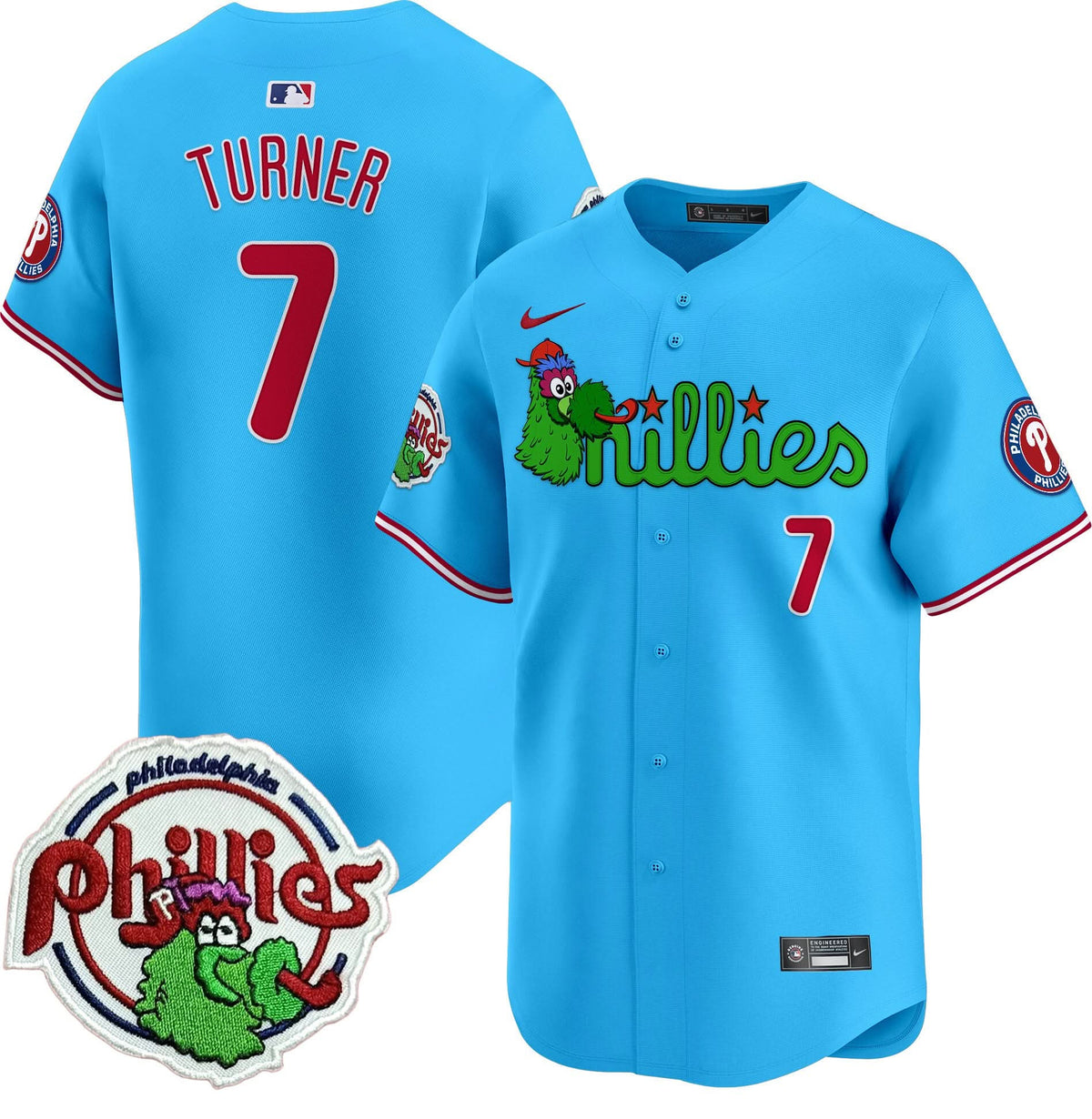 Philadelphia Phillies Phanatic Patch Vapor Premier Limited Jersey V3 - Stitched