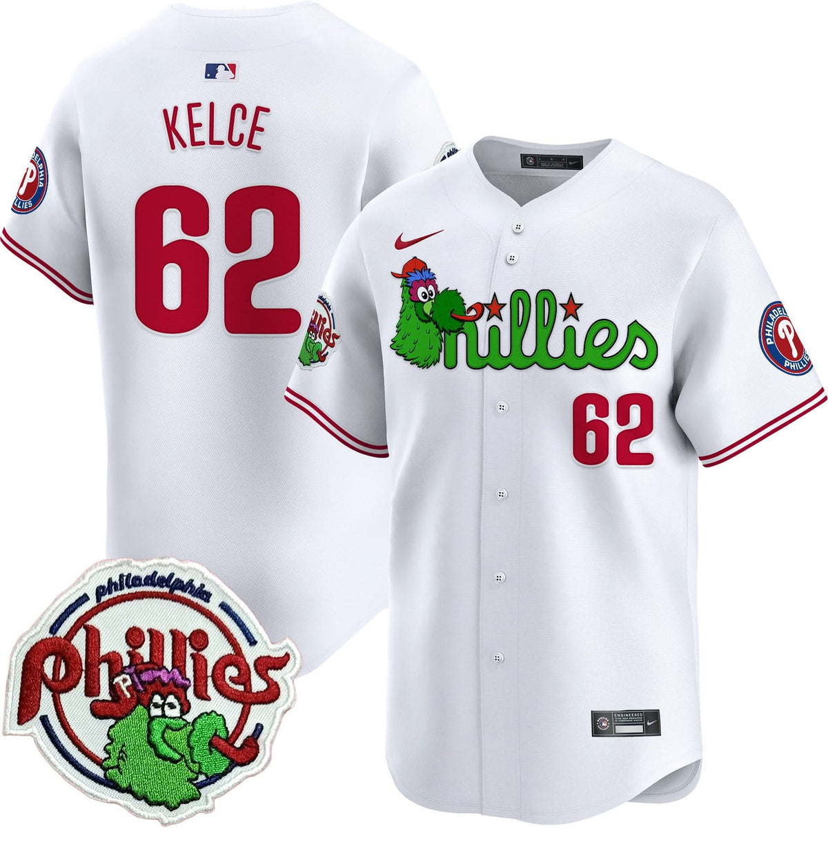 Philadelphia Phillies Phanatic Patch Vapor Premier Limited Jersey V3 - Stitched