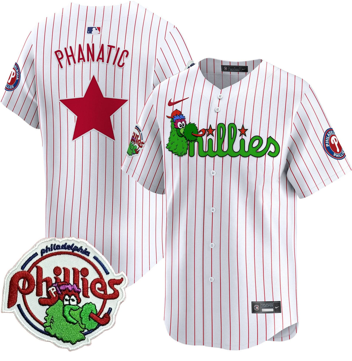 Philadelphia Phillies Phanatic Patch Vapor Premier Limited Jersey V3 - Stitched