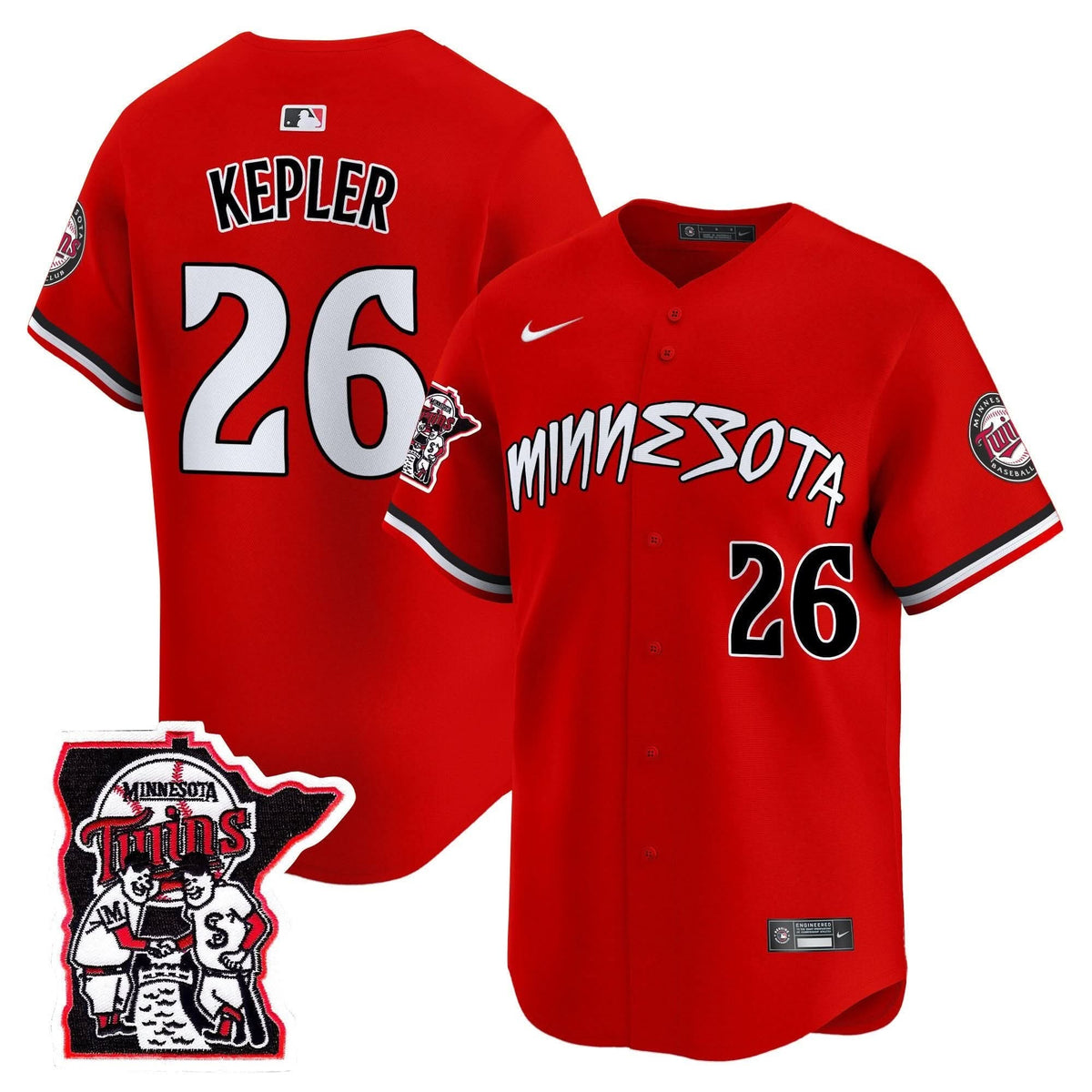 Minnesota Twins Shaking Hands Patch Vapor Premier Limited Jersey - Stitched