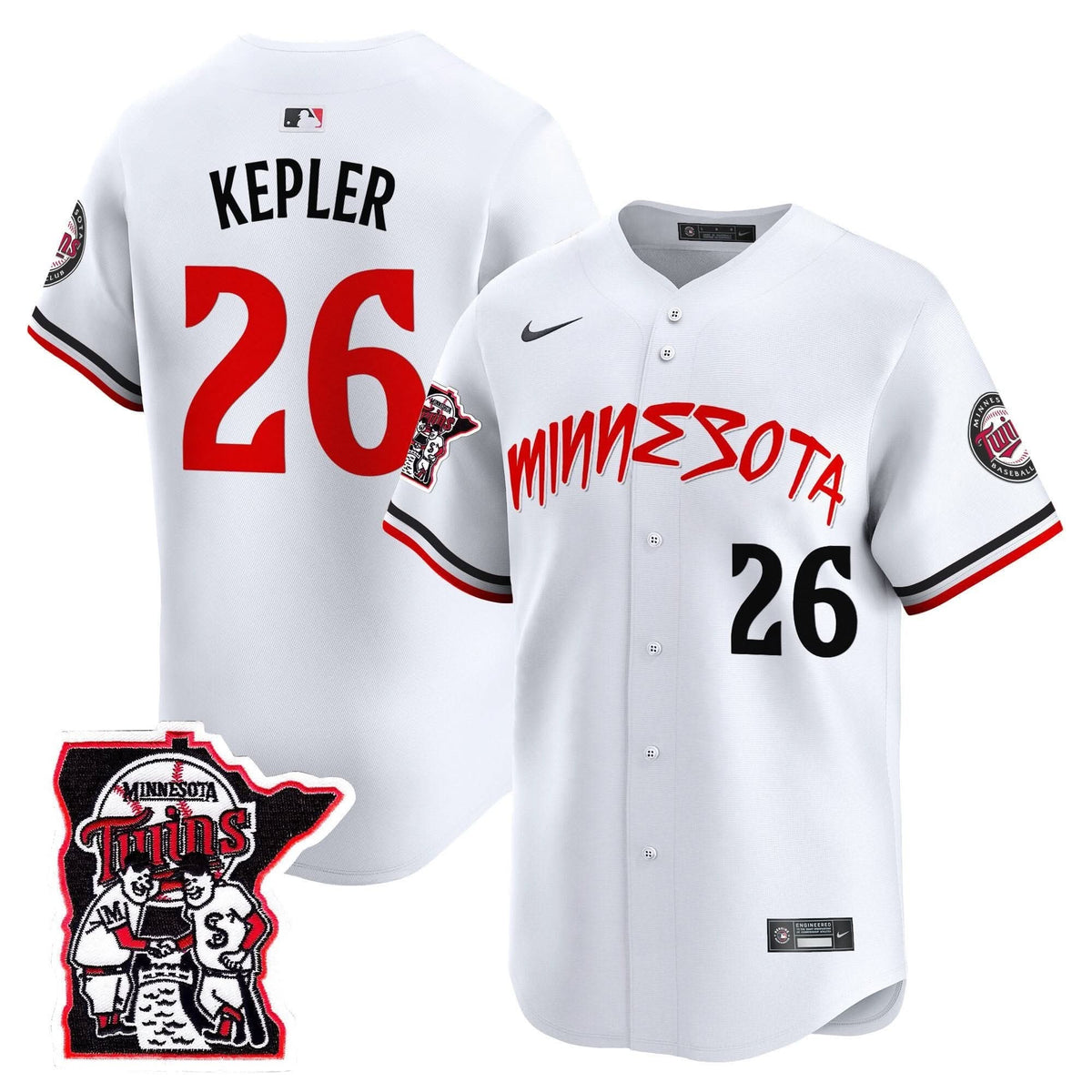 Minnesota Twins Shaking Hands Patch Vapor Premier Limited Jersey - Stitched