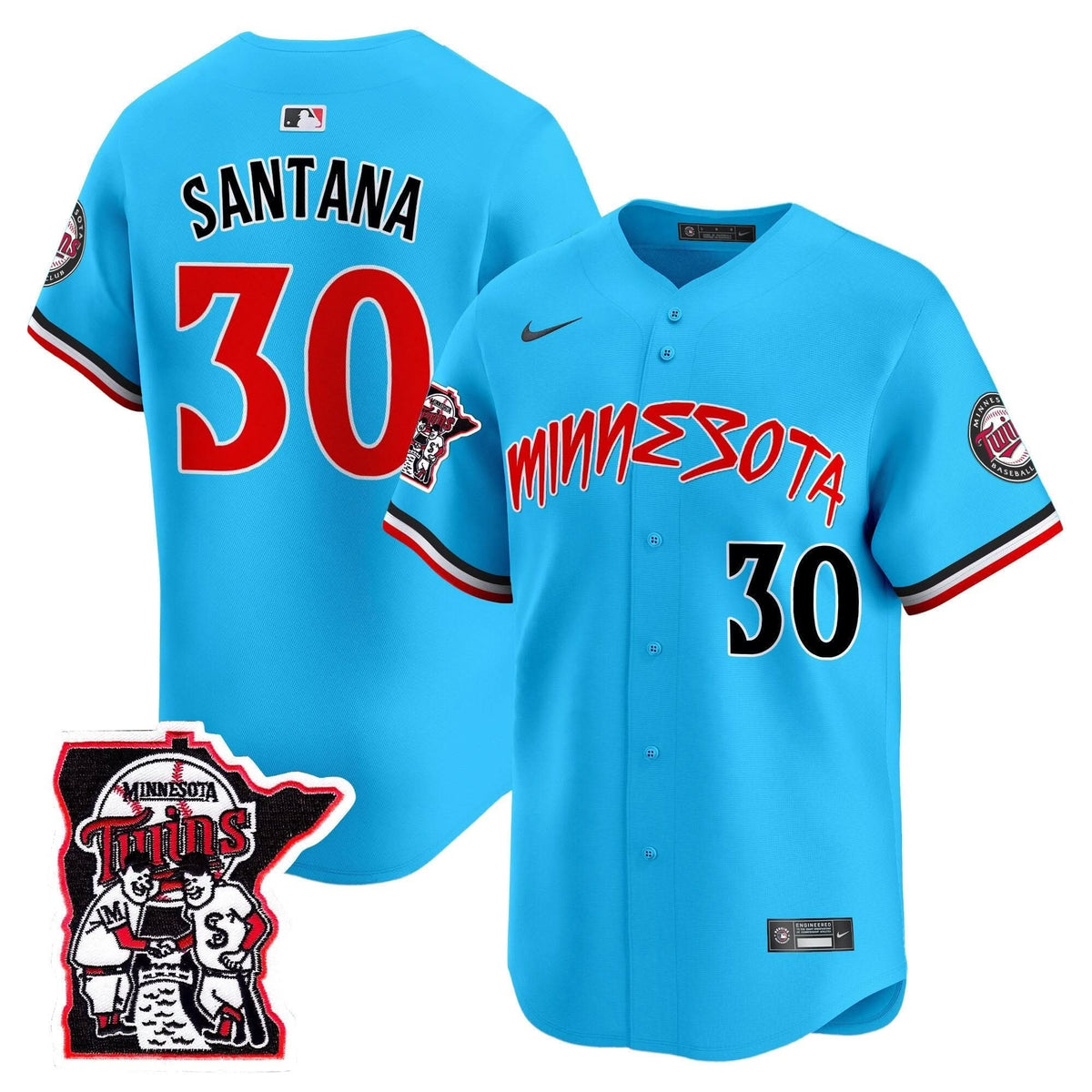 Minnesota Twins Shaking Hands Patch Vapor Premier Limited Jersey - Stitched