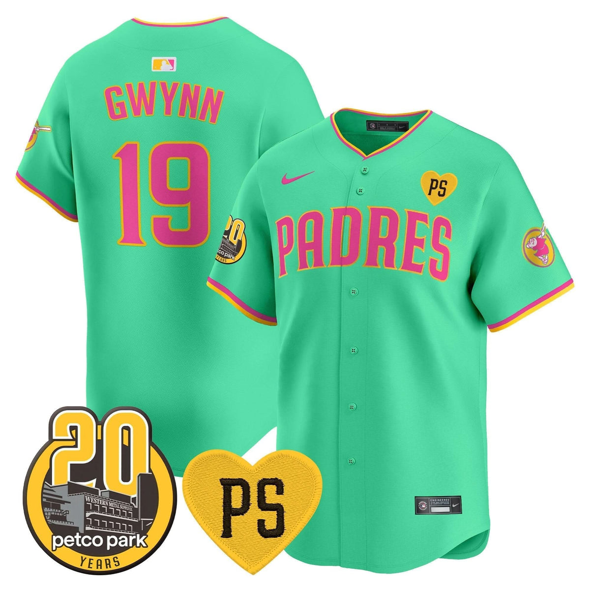 San Diego Padres “For Peter” & Petco Park 20th Patch Vapor Premier Limited Jersey V2 – Stitched