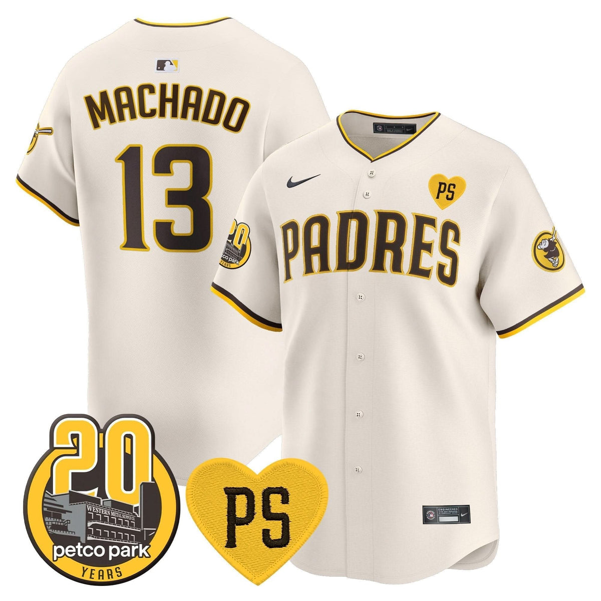 San Diego Padres “For Peter” & Petco Park 20th Patch Vapor Premier Limited Jersey V2 – Stitched