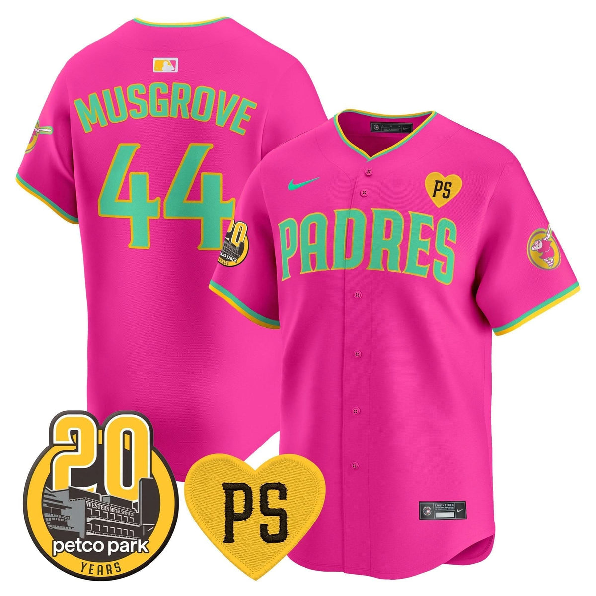 San Diego Padres “For Peter” & Petco Park 20th Patch Vapor Premier Limited Jersey V2 – Stitched