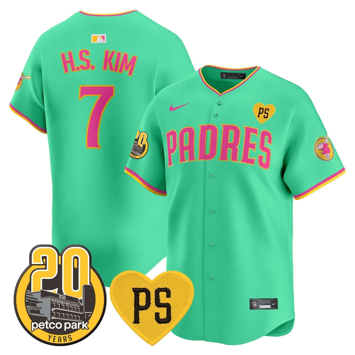 San Diego Padres “For Peter” & Petco Park 20th Patch Vapor Premier Limited Jersey V2 – Stitched