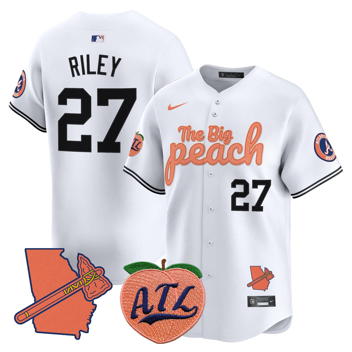 Atlanta Braves The Big Peach Vapor Premier Limited Jersey - Stitched