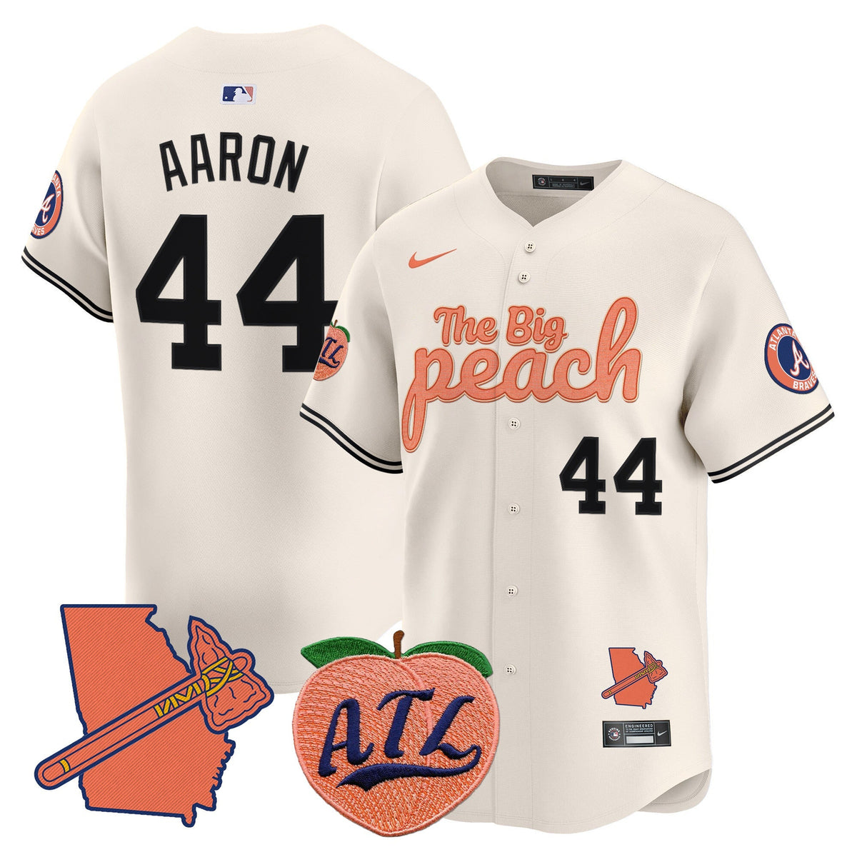 Atlanta Braves The Big Peach Vapor Premier Limited Jersey - Stitched