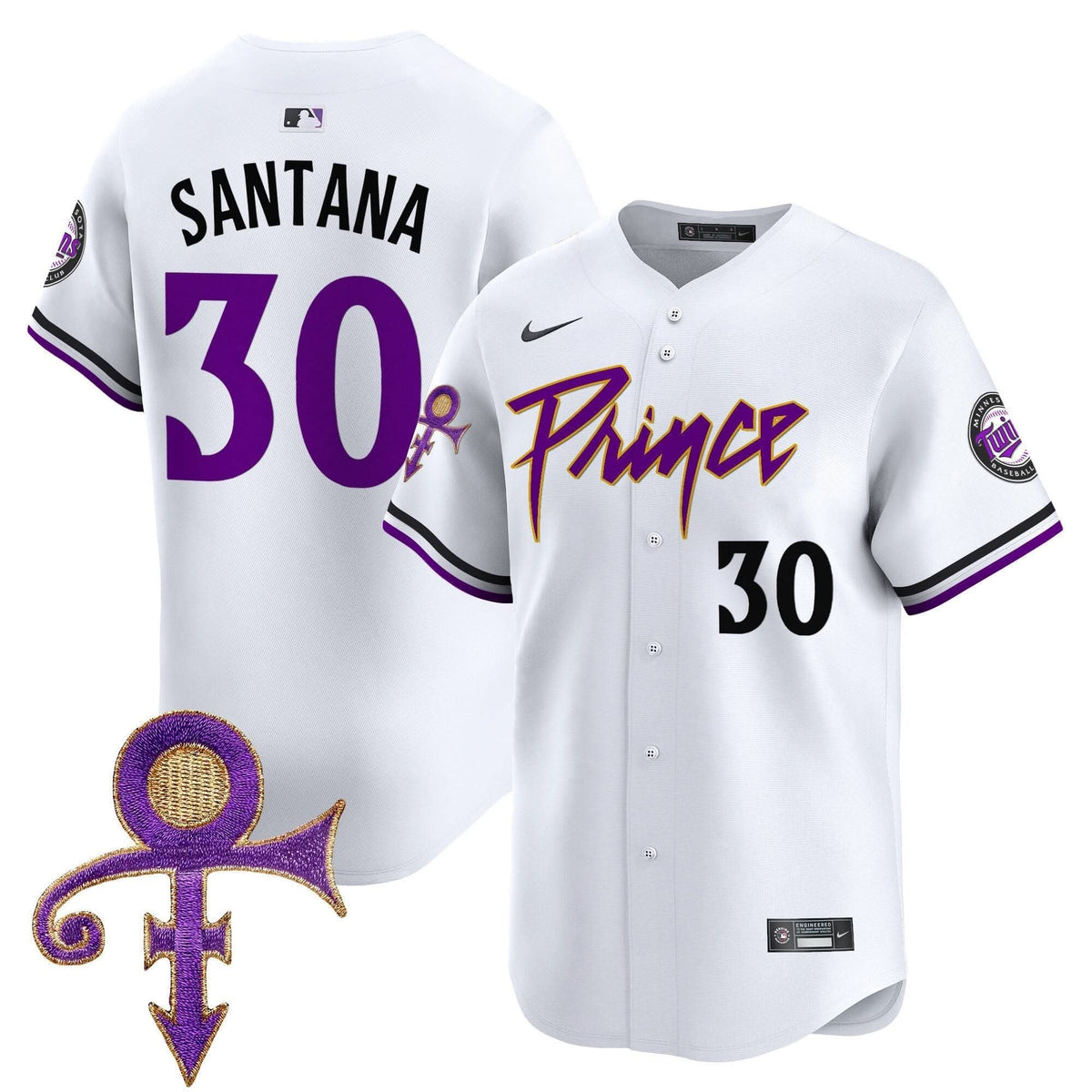 Minnesota Twins Prince Patch Vapor Premier Limited Jersey - Stitched