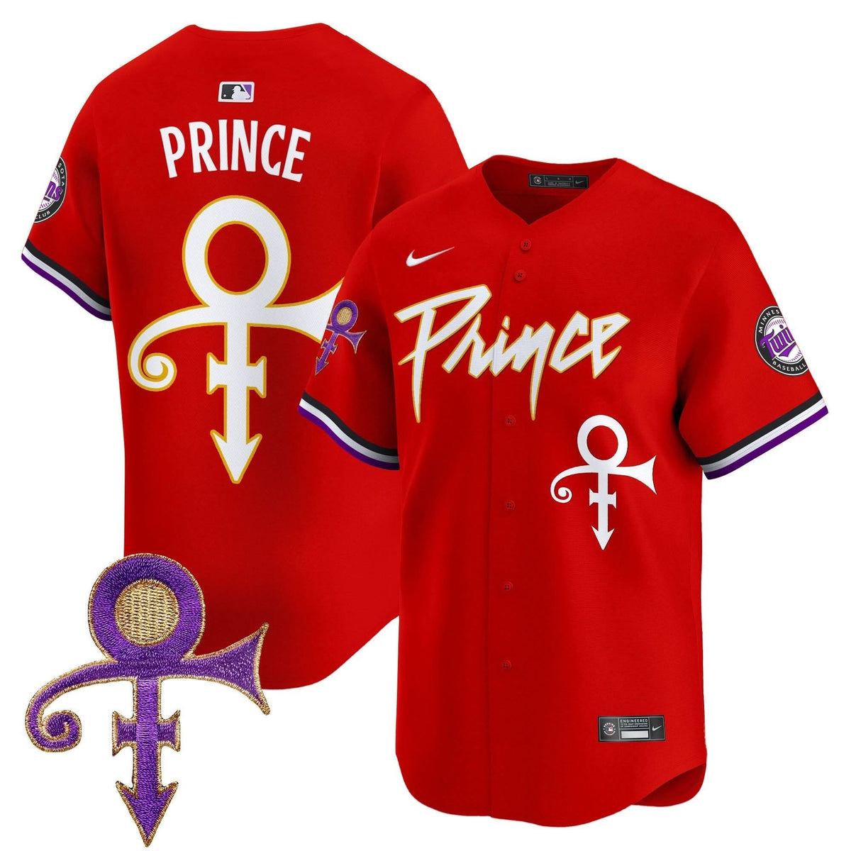 Minnesota Twins Prince Patch Vapor Premier Limited Jersey - Stitched